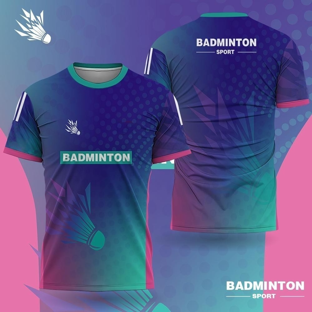 Badminton Emoji - Men's Badminton Clothing Gradient 3D Print