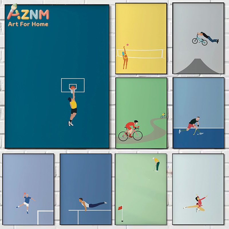 Badminton Quotes - AZNM Minimalist Sports Themed Canvas Wall