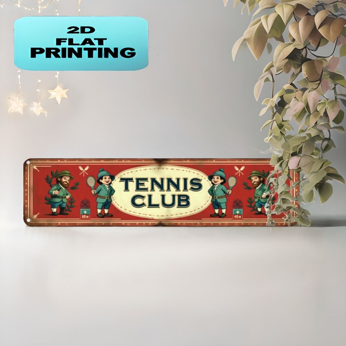 Tennis Club Vintage Metal Wall - Badminton Quotes recension och pris