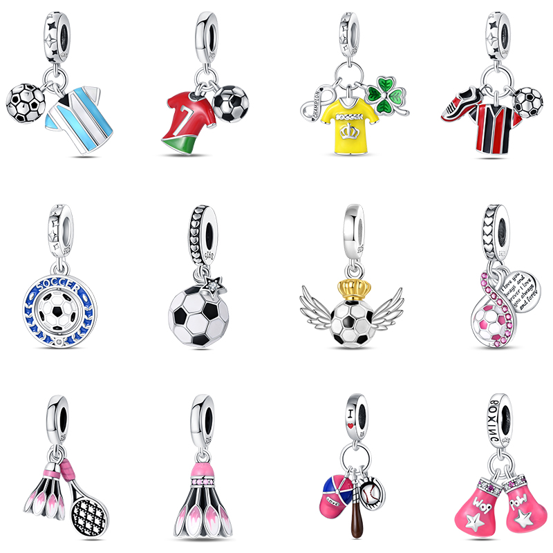 Fashion 925 Silver Football Je - Badminton Emoji recension och pris